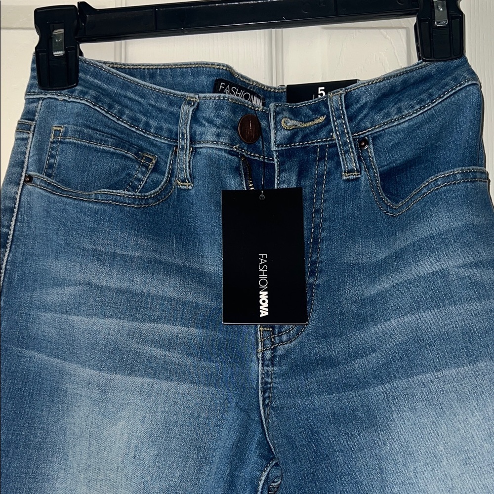 Fashion Nova High Rise Light Blue Jeans